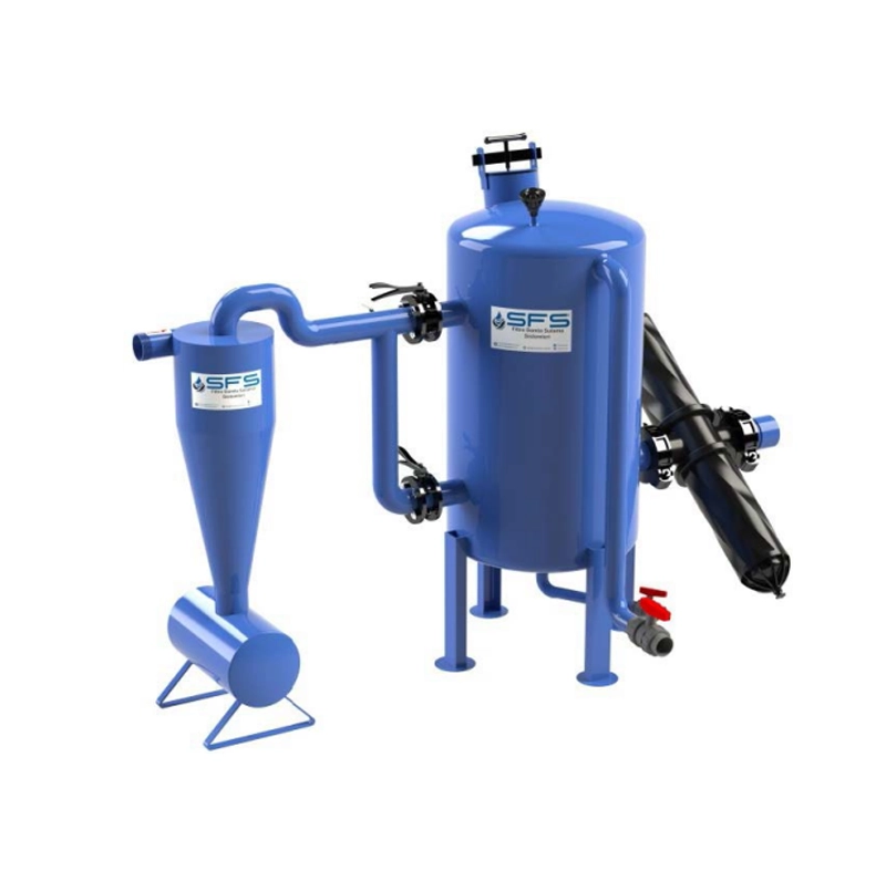 Algae filter with backwash hydrocyclone