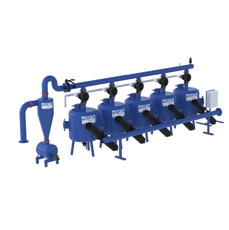 Hydrocyclone system with 5 algae filters