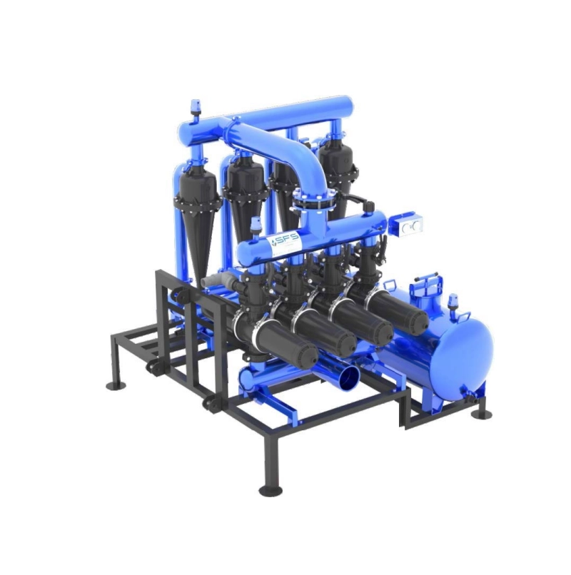System with plastic multi-hydrocyclone stand