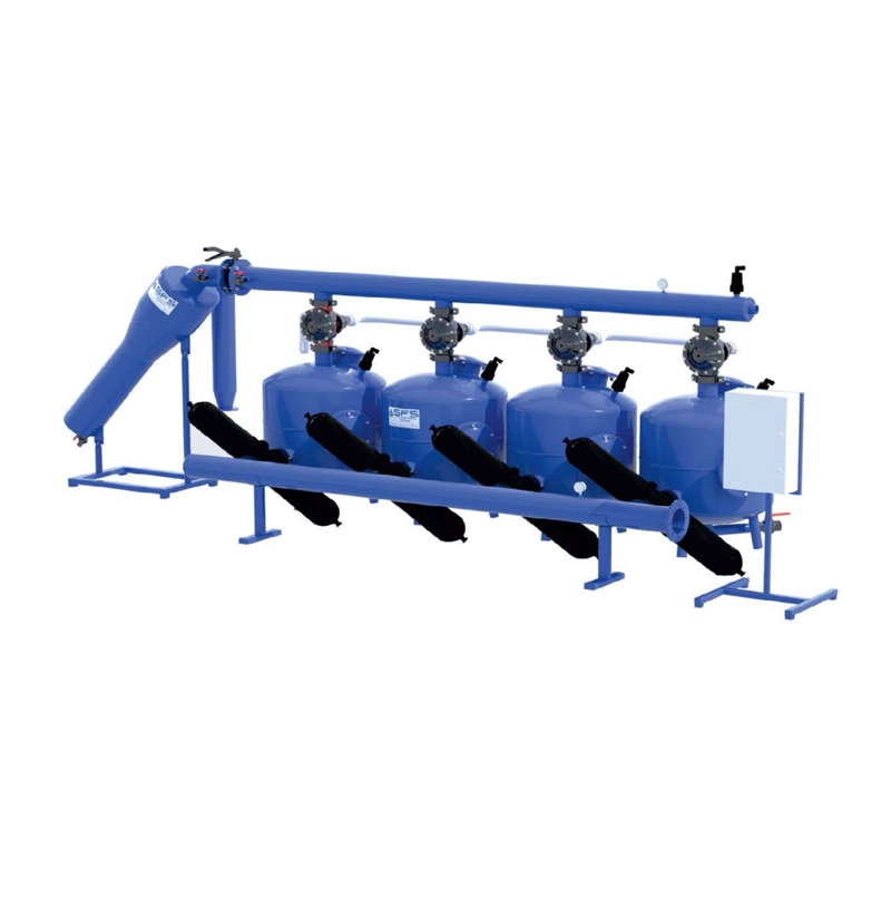 Hydrocyclone system with 4 algae filters